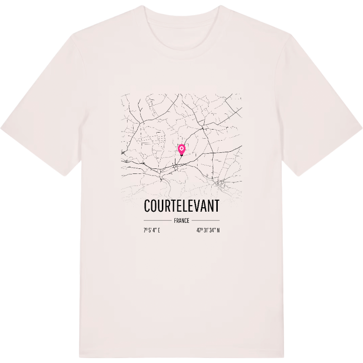 Courtelevant karta t-shirt – t-shirt från PinShirt