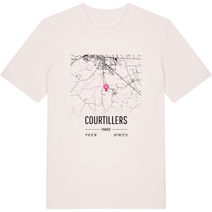 Courtillers karta t-shirt – t-shirt från PinShirt