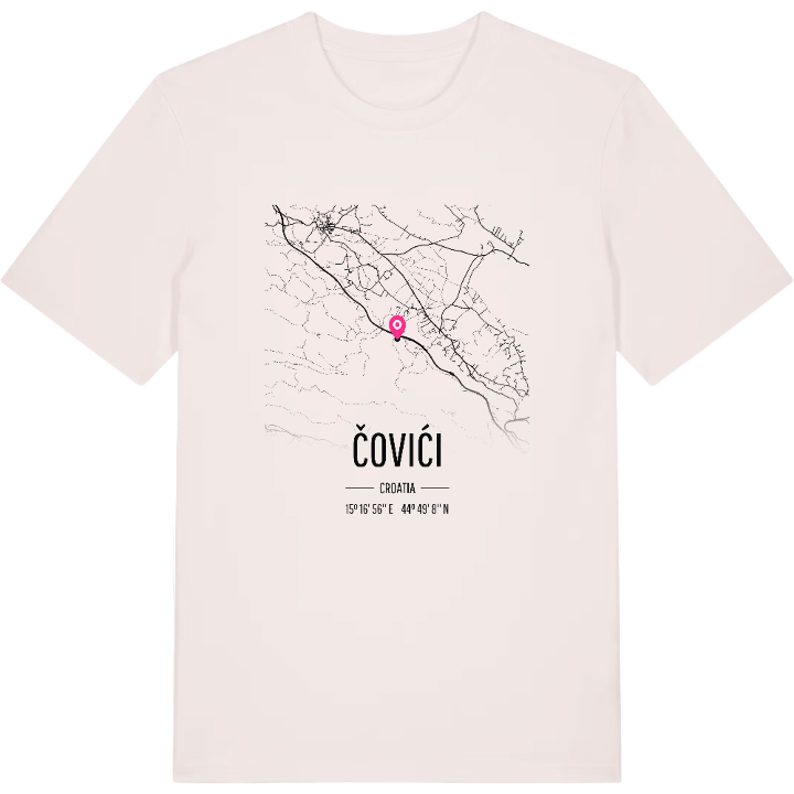 Čovići karta t-shirt – t-shirt från PinShirt