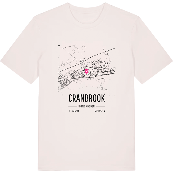 Cranbrook karta t-shirt – t-shirt från PinShirt