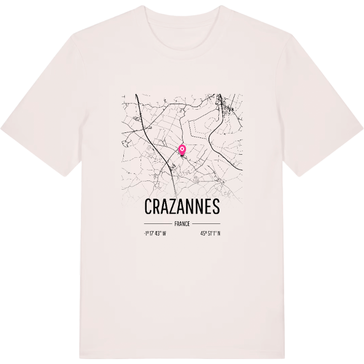 Crazannes karta t-shirt – t-shirt från PinShirt