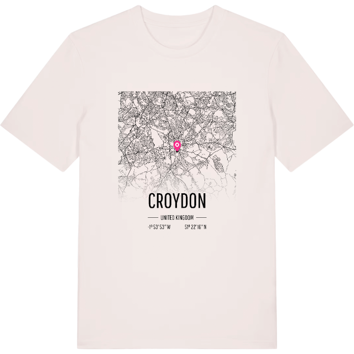 Croydon karta t-shirt – t-shirt från PinShirt