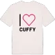 Jag älskar Cuffy t-shirt stort tryck