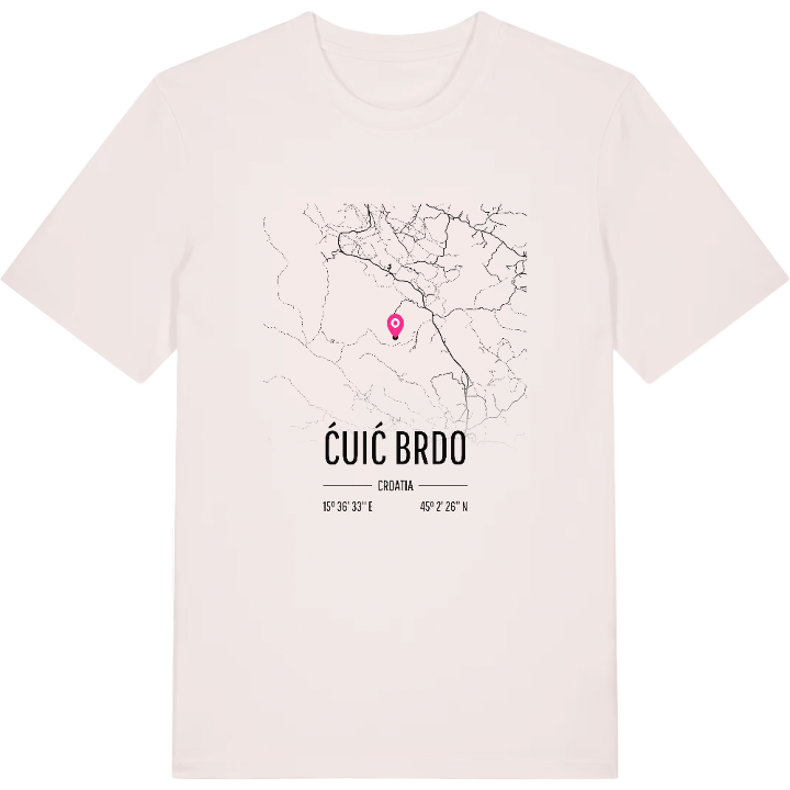 Ćuić Brdo karta t-shirt – t-shirt från PinShirt