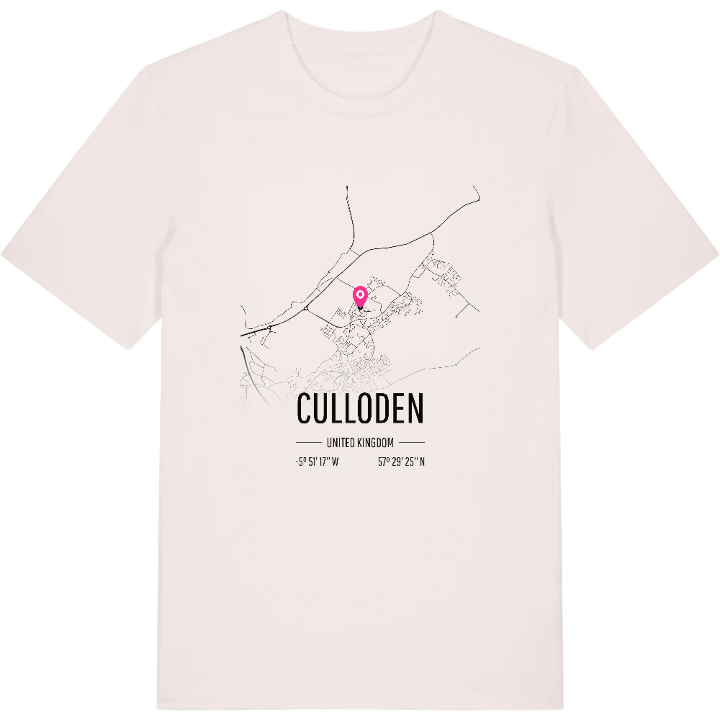 Culloden karta t-shirt – t-shirt från PinShirt