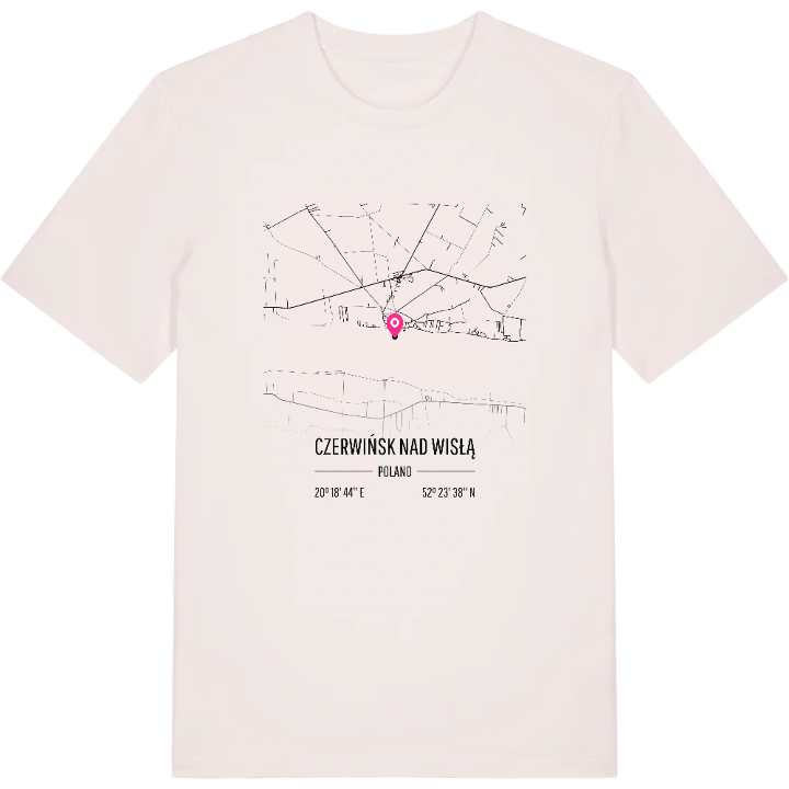 Czerwińsk nad Wisłą karta t-shirt – t-shirt från PinShirt