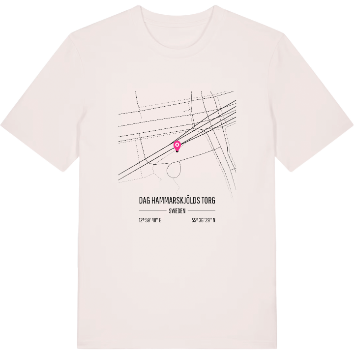 Dag Hammarskjölds torg karta t-shirt – t-shirt från PinShirt