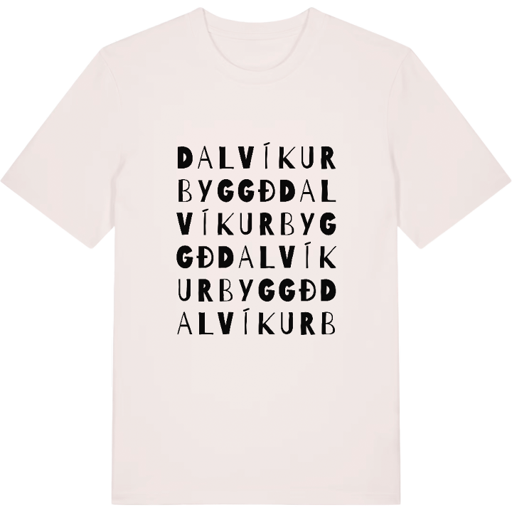 Dalvíkurbyggð ordlek t-shirt – t-shirt från PinShirt