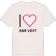 Jag älskar Där väst t-shirt stort tryck