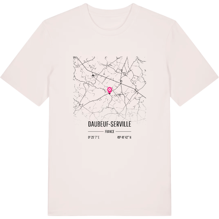 Daubeuf-Serville karta t-shirt – t-shirt från PinShirt