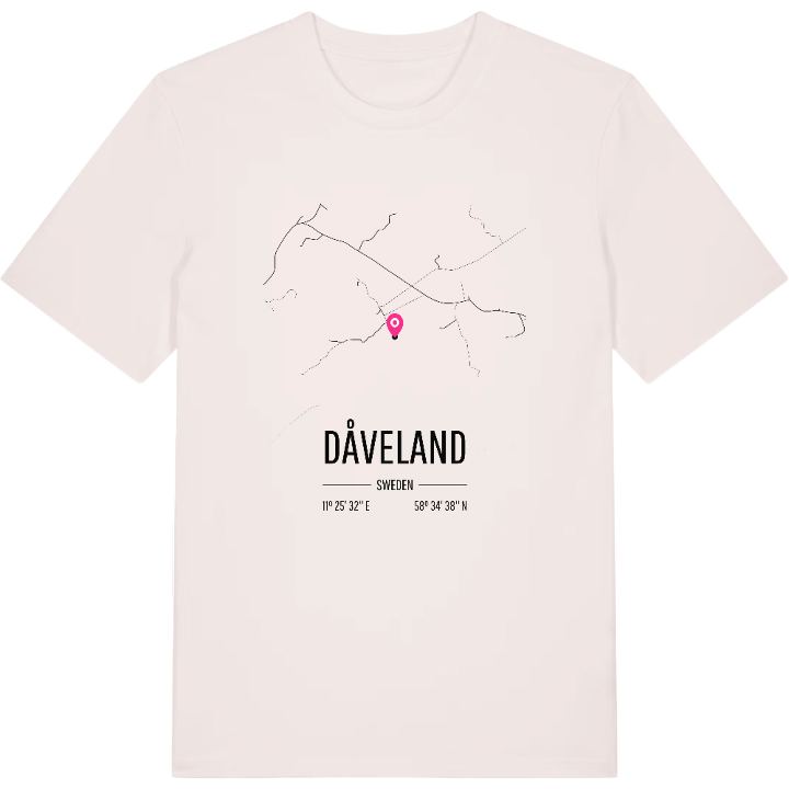 Dåveland karta t-shirt – t-shirt från PinShirt
