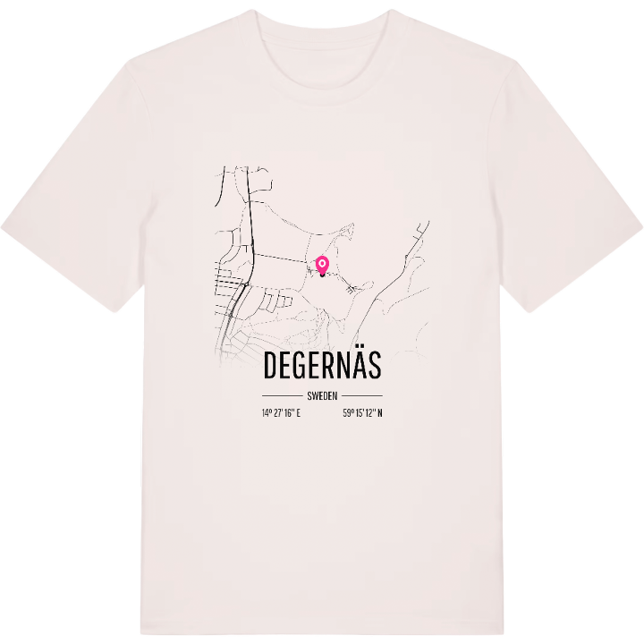 Degernäs karta t-shirt – t-shirt från PinShirt