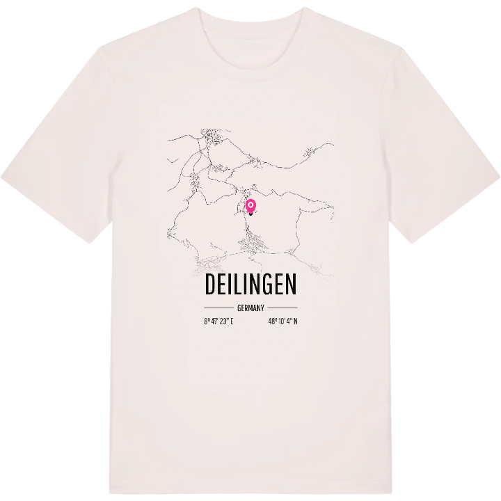 Deilingen karta t-shirt – t-shirt från PinShirt