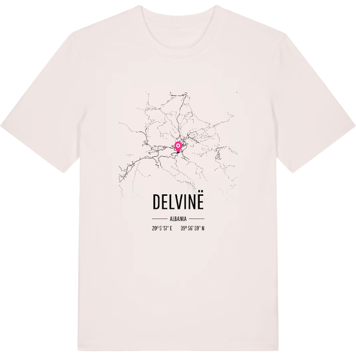 Delvinë karta t-shirt – t-shirt från PinShirt