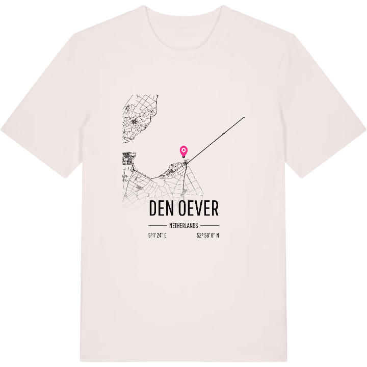 Den Oever karta t-shirt – t-shirt från PinShirt
