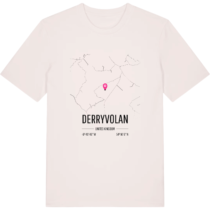 Derryvolan karta t-shirt – t-shirt från PinShirt