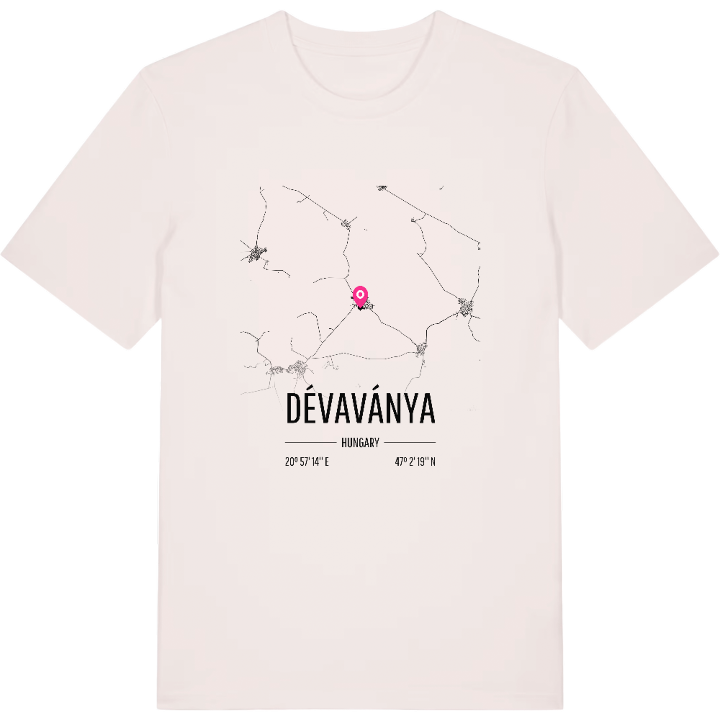 Dévaványa karta t-shirt – t-shirt från PinShirt