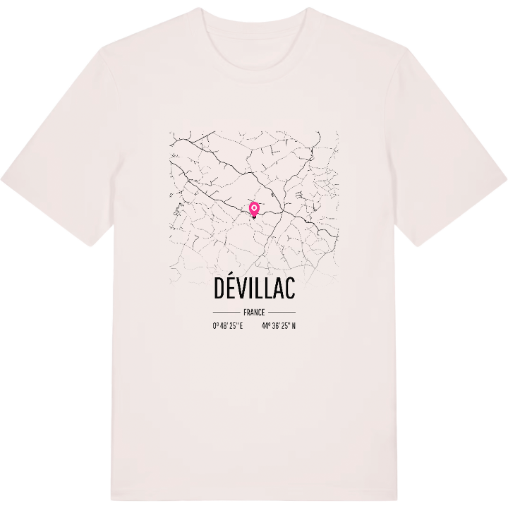Dévillac karta t-shirt – t-shirt från PinShirt