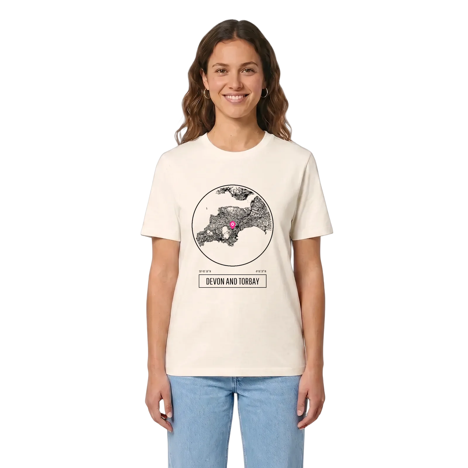 Devon and Torbay t-shirt – Vintage White, i miljö