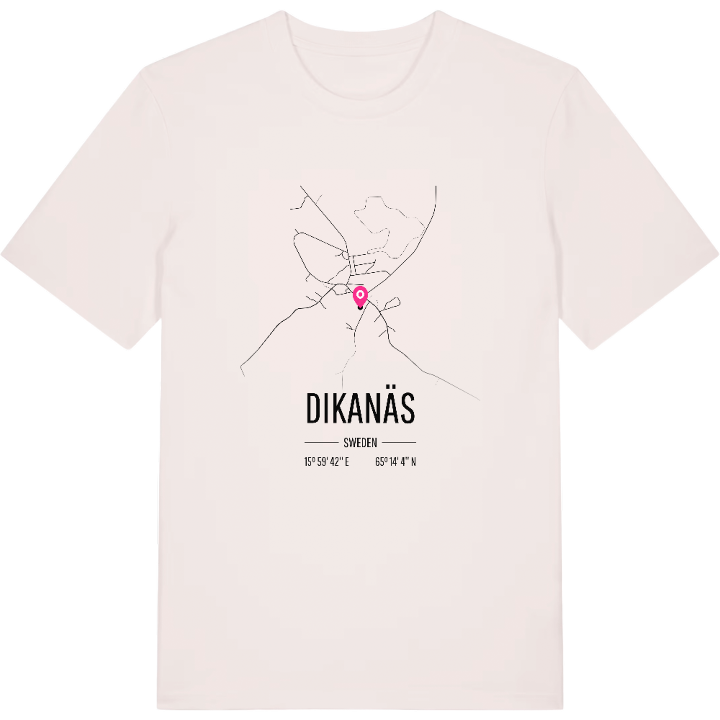 Dikanäs karta t-shirt – t-shirt från PinShirt