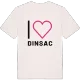 Jag älskar Dinsac t-shirt stort tryck