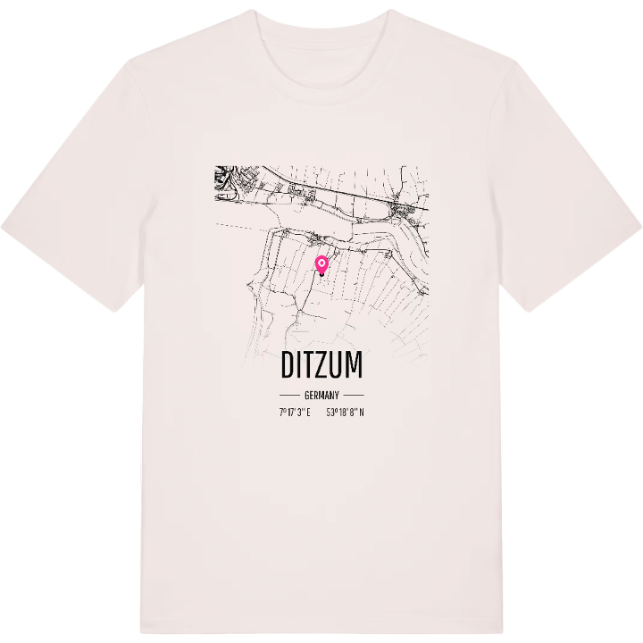 Ditzum karta t-shirt – t-shirt från PinShirt