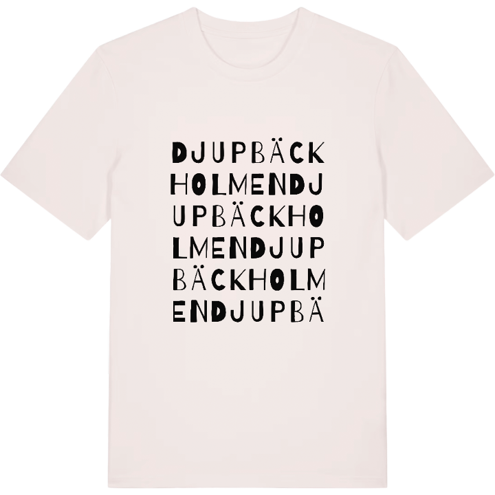 Djupbäckholmen ordlek t-shirt – t-shirt från PinShirt