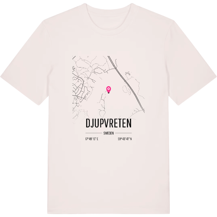 Djupvreten karta t-shirt – t-shirt från PinShirt