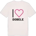 Jag älskar Dobele t-shirt stort tryck