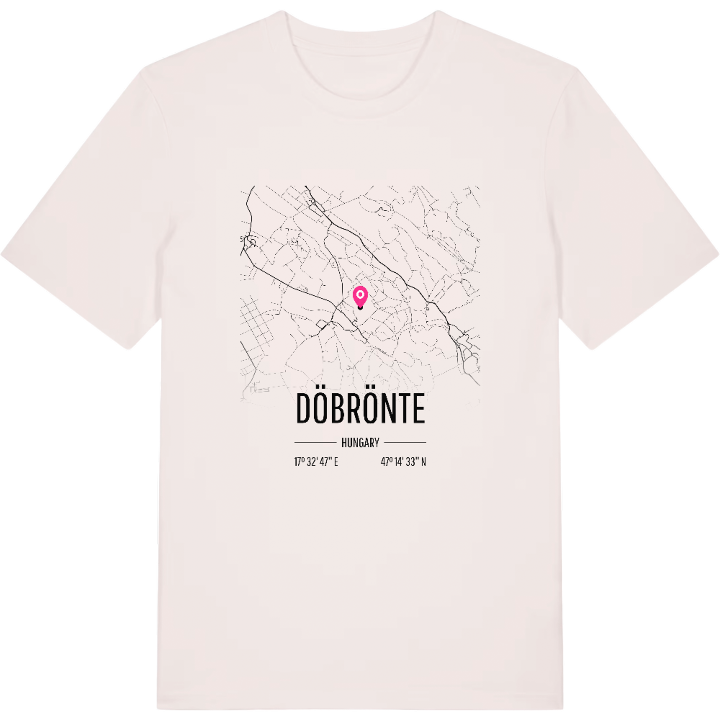Döbrönte karta t-shirt – t-shirt från PinShirt