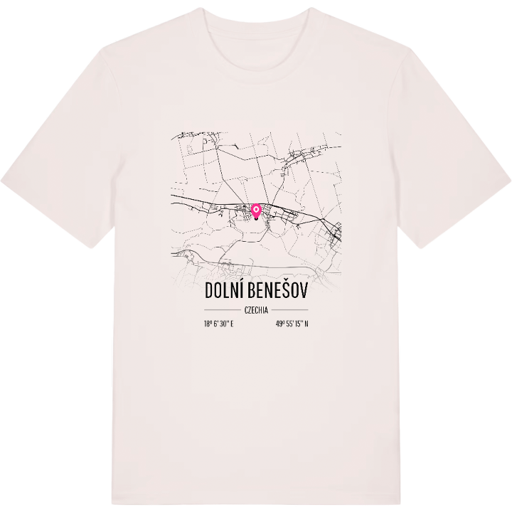 Dolní Benešov karta t-shirt – t-shirt från PinShirt