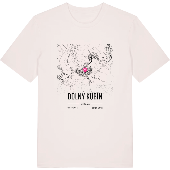 Dolný Kubín karta t-shirt – t-shirt från PinShirt