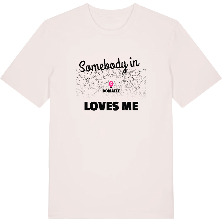 Någon i Domaize älskar mig t-shirt – t-shirt från PinShirt