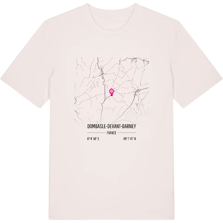 Dombasle-devant-Darney karta t-shirt – t-shirt från PinShirt