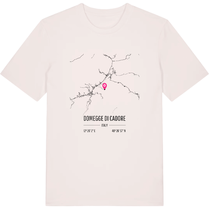 Domegge di Cadore karta t-shirt – t-shirt från PinShirt