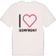 Jag älskar Domfront t-shirt stort tryck
