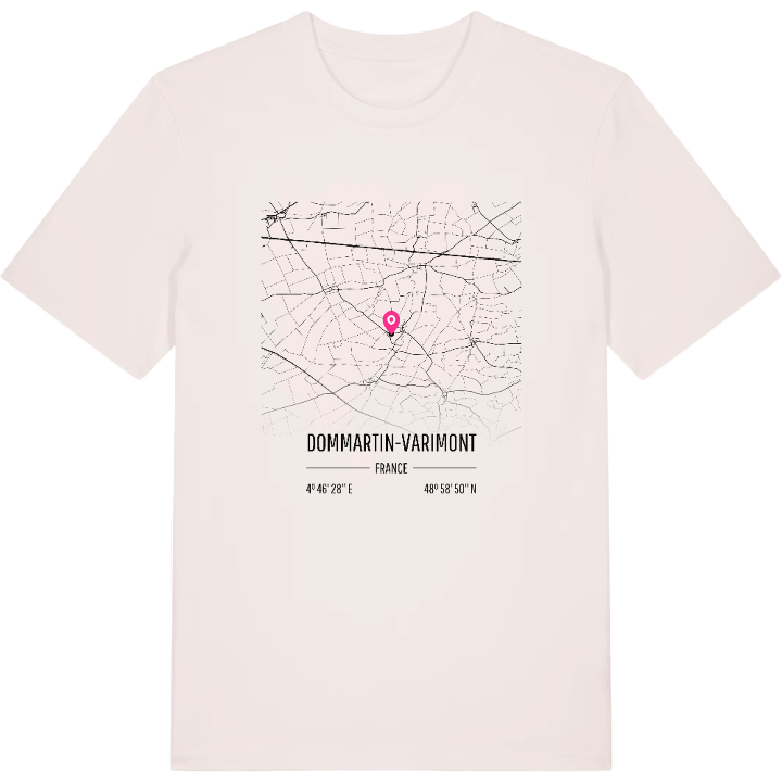 Dommartin-Varimont karta t-shirt – t-shirt från PinShirt