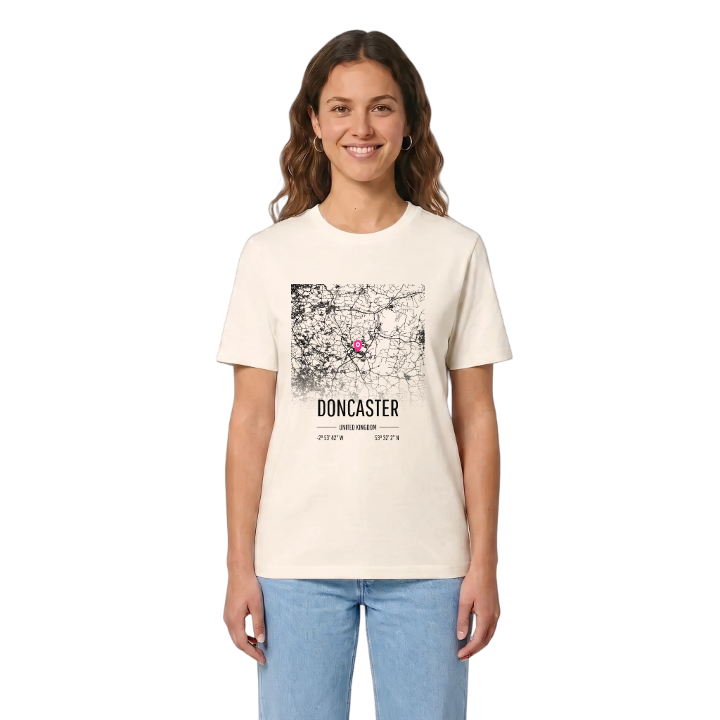 Doncaster karta t-shirt – t-shirt från PinShirt