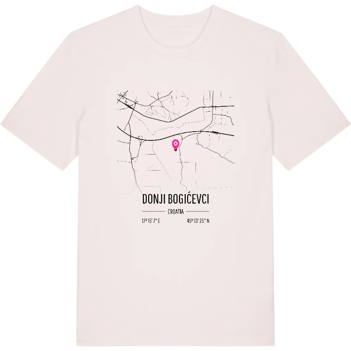 Donji Bogićevci karta t-shirt – t-shirt från PinShirt