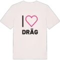 Jag älskar Dräg t-shirt stort tryck