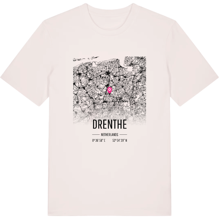 Drenthe karta t-shirt – t-shirt från PinShirt