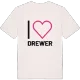 Jag älskar Drewer t-shirt stort tryck