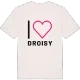 Jag älskar Droisy t-shirt stort tryck