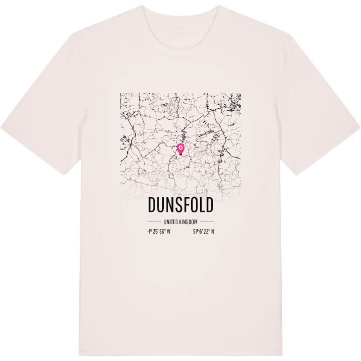 Dunsfold karta t-shirt – t-shirt från PinShirt