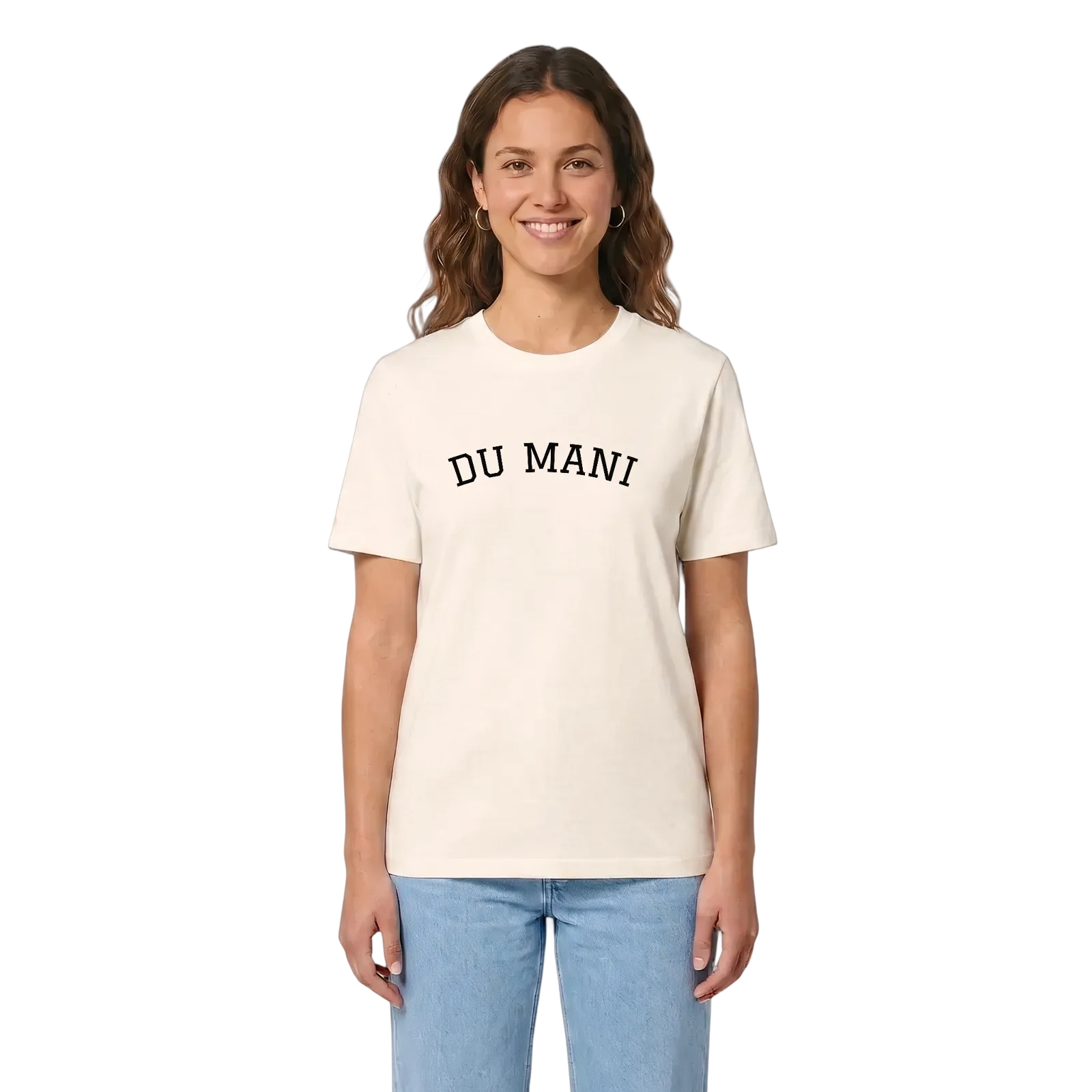 Dușmani böjd t-shirt – Vintage White, i miljö
