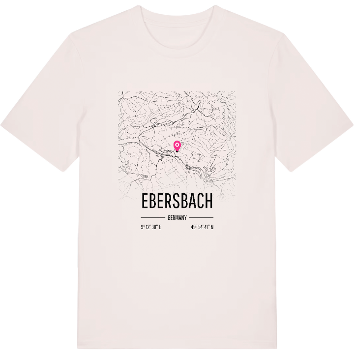 Ebersbach karta t-shirt – t-shirt från PinShirt
