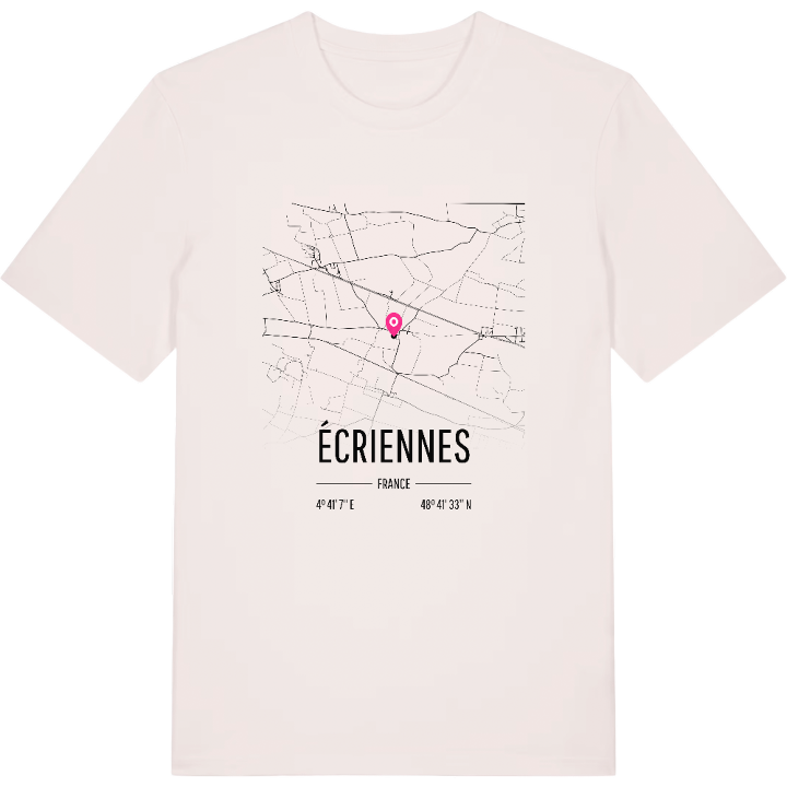 Écriennes karta t-shirt – t-shirt från PinShirt