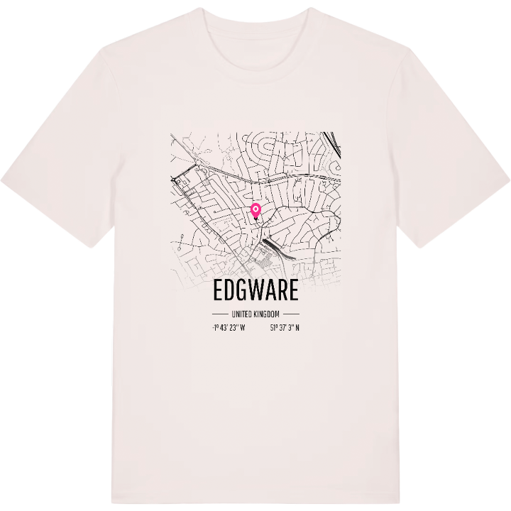 Edgware karta t-shirt – t-shirt från PinShirt