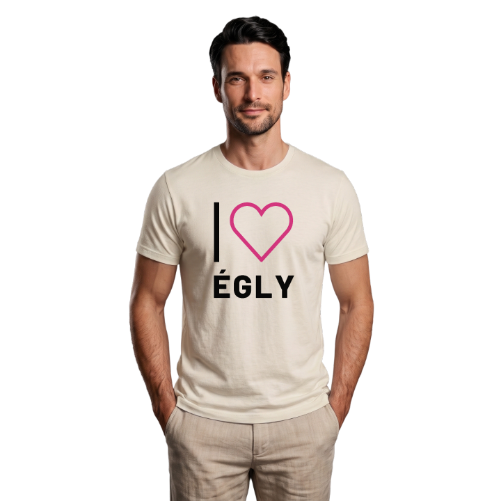 Jag älskar Égly t-shirt stort tryck – t-shirt från PinShirt