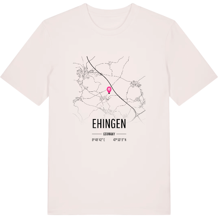 Ehingen karta t-shirt – t-shirt från PinShirt